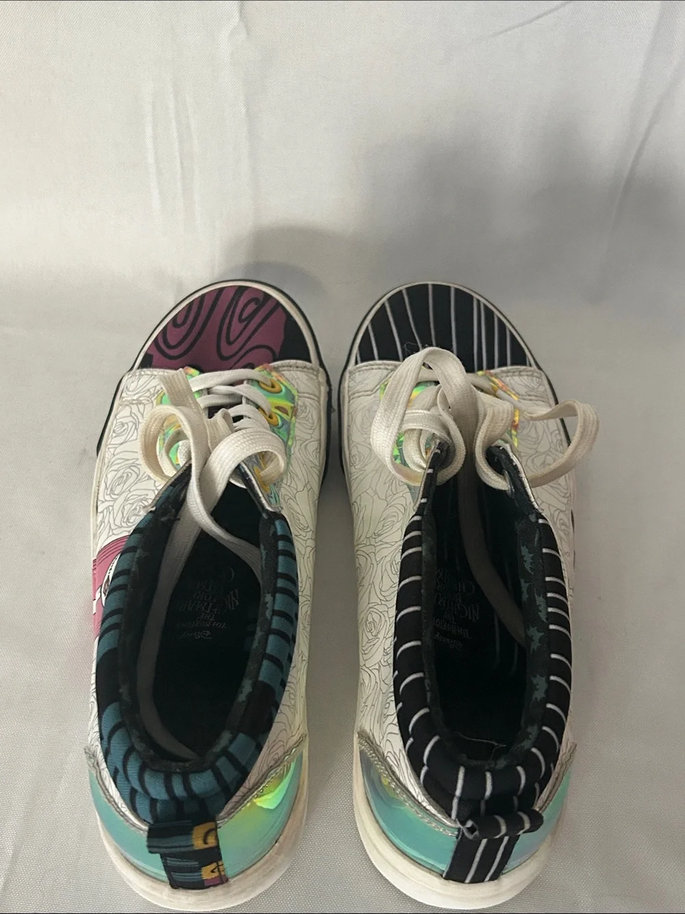 Ground Up Disney's Jack & Sally Women's Hi-Top Sneakers Size 7